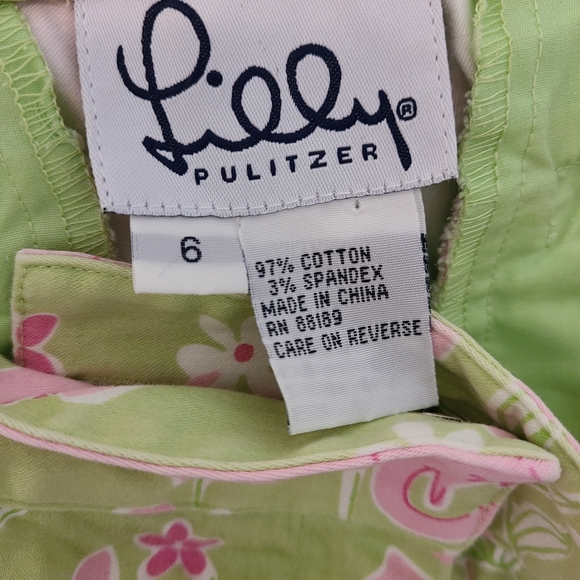 Lilly Pulitzer Pink Elephant capri pants 6 - Picture 6 of 6